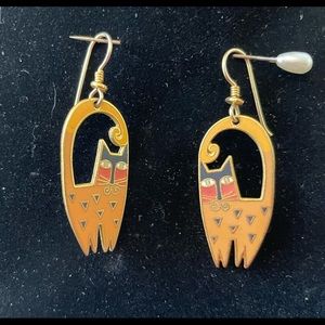 Laurel Burch Annie Cat Earrings